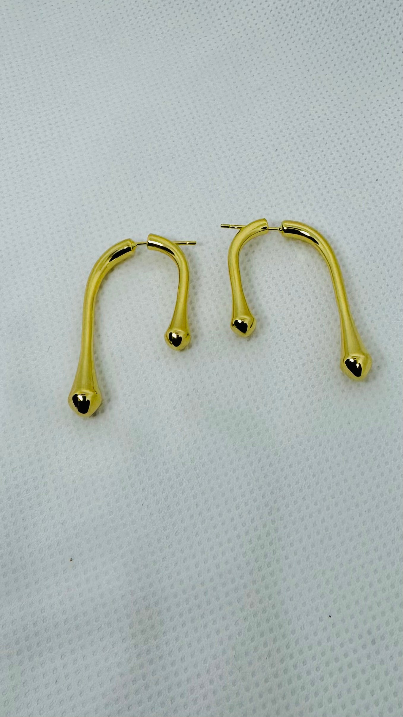 Gold Libra Stud Earrings