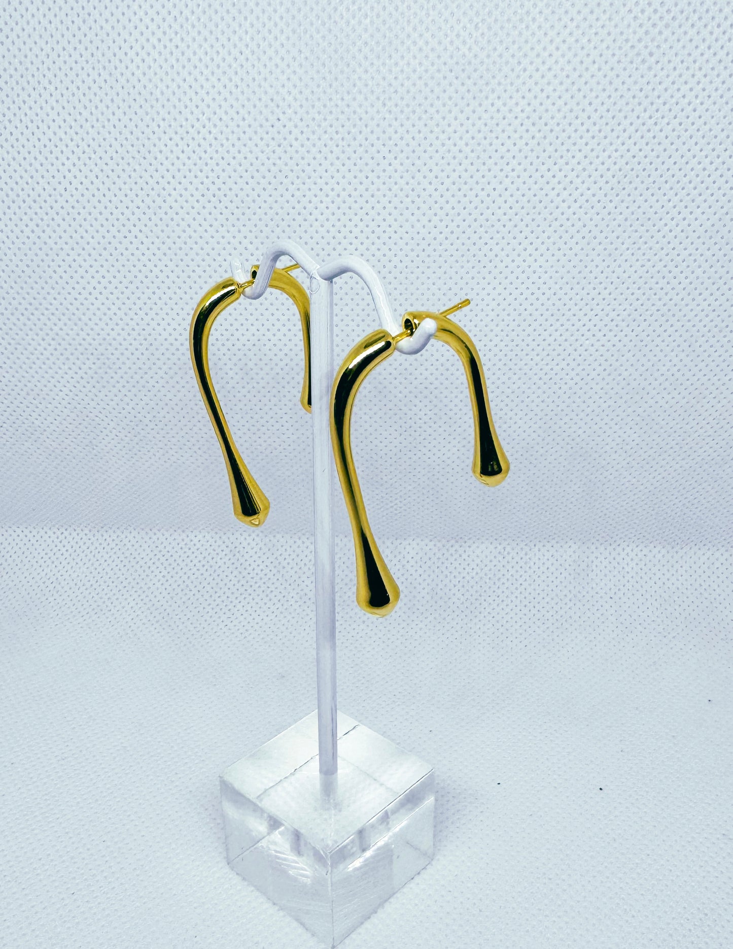 Gold Libra Stud Earrings