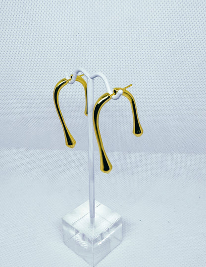 Gold Libra Stud Earrings